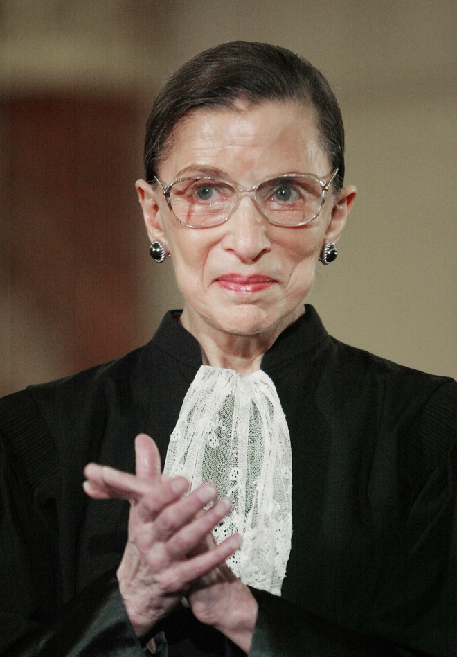 ** FILE ** In this Jan. 20, 2005 file photo, Supreme Court Justice Ruth Bader Ginsburg takes part in a swearing ceremony at the State Department in Washington. Ginsburg has been hospitalized for surgery for pancreatic cancer. (AP Photo/Ron Edmonds, File)